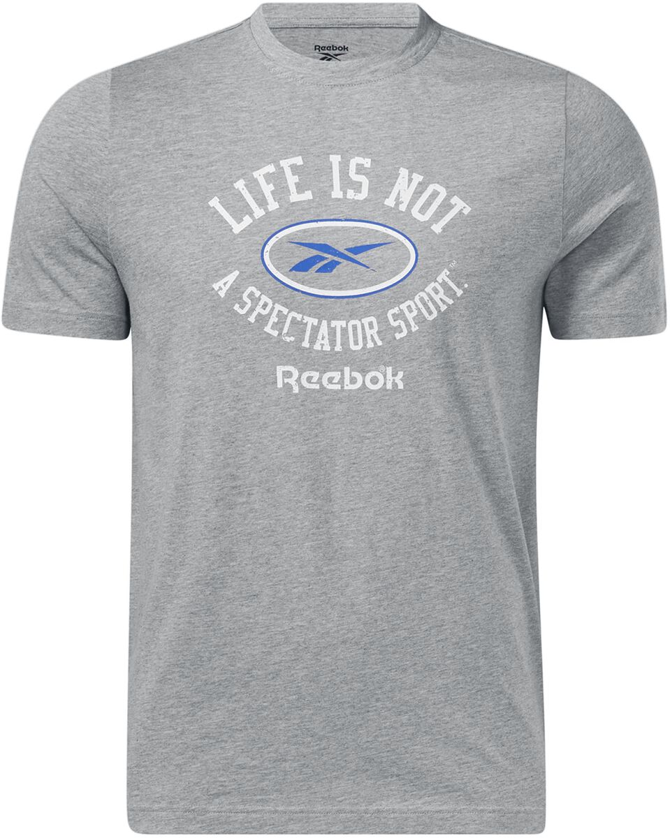Reebok T-Shirt - GS NOT SPECTATOR SPORT - S - für Männer - Größe S - grau