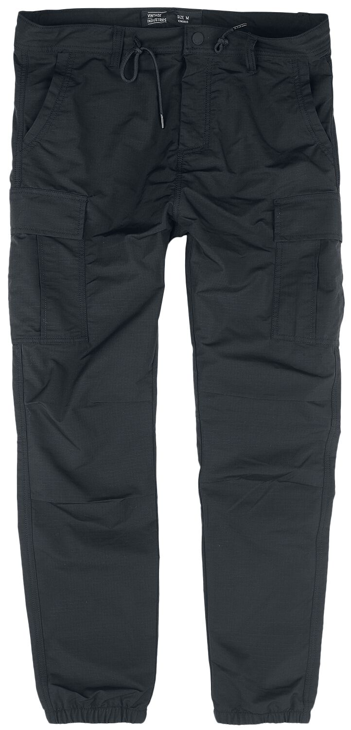 Image of Pantaloni modello cargo di Vintage Industries - Clyde trousers - S a XL - Uomo - nero