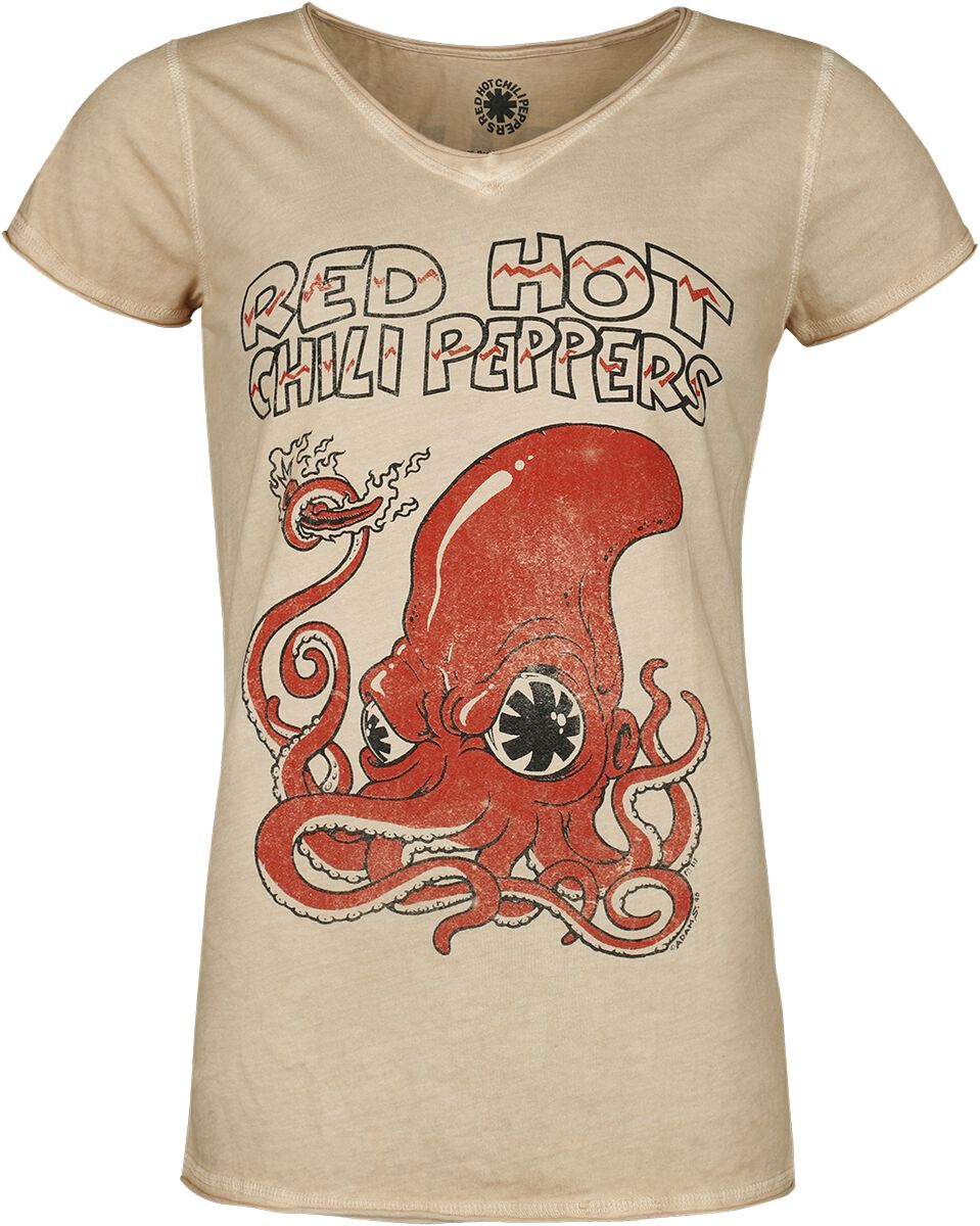 T-Shirt Manches courtes de Red Hot Chili Peppers - Squid - S à XXL - pour Femme - beige