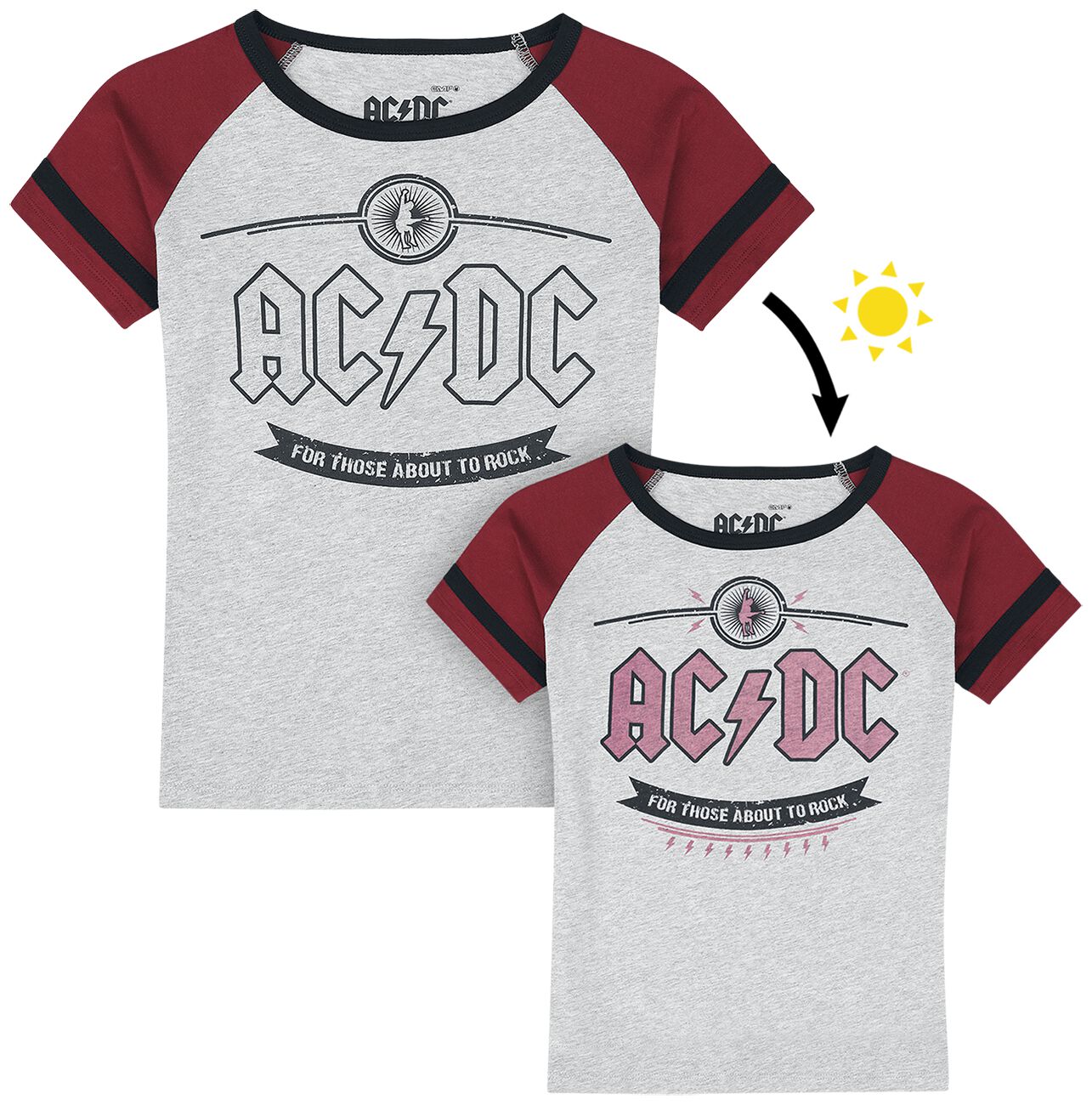T-shirt de AC/DC - Kids - EMP Signature Collection - 110/116 à 158/164 - pour filles & garçonse - gr