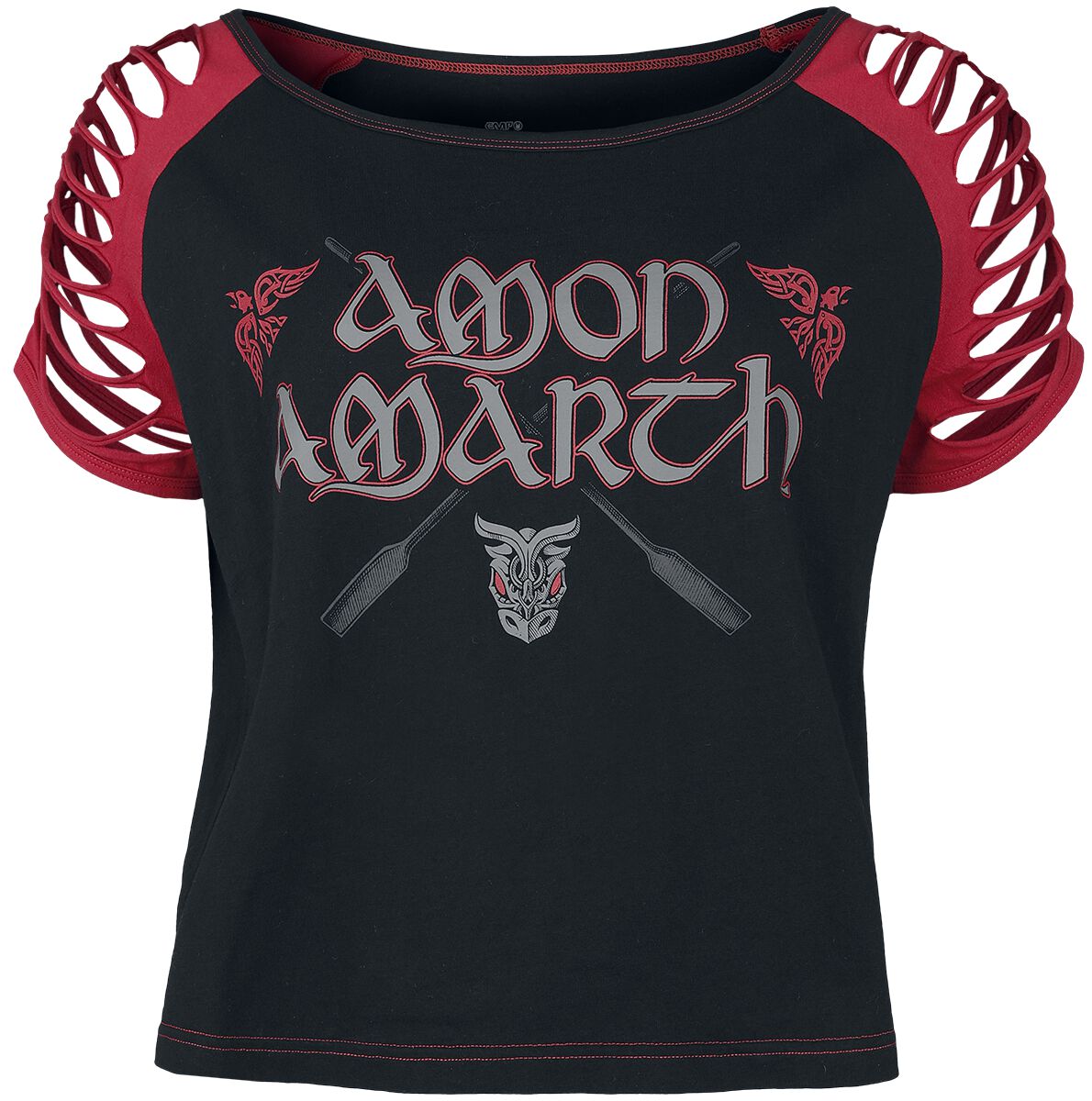 T-Shirt Manches courtes de Amon Amarth - EMP Signature Collection - S à 3XL - pour Femme - noir/roug
