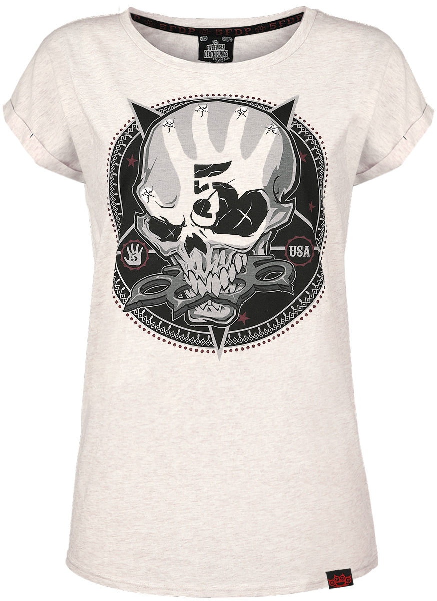 Five Finger Death Punch EMP Signature Collection T-Shirt creme meliert