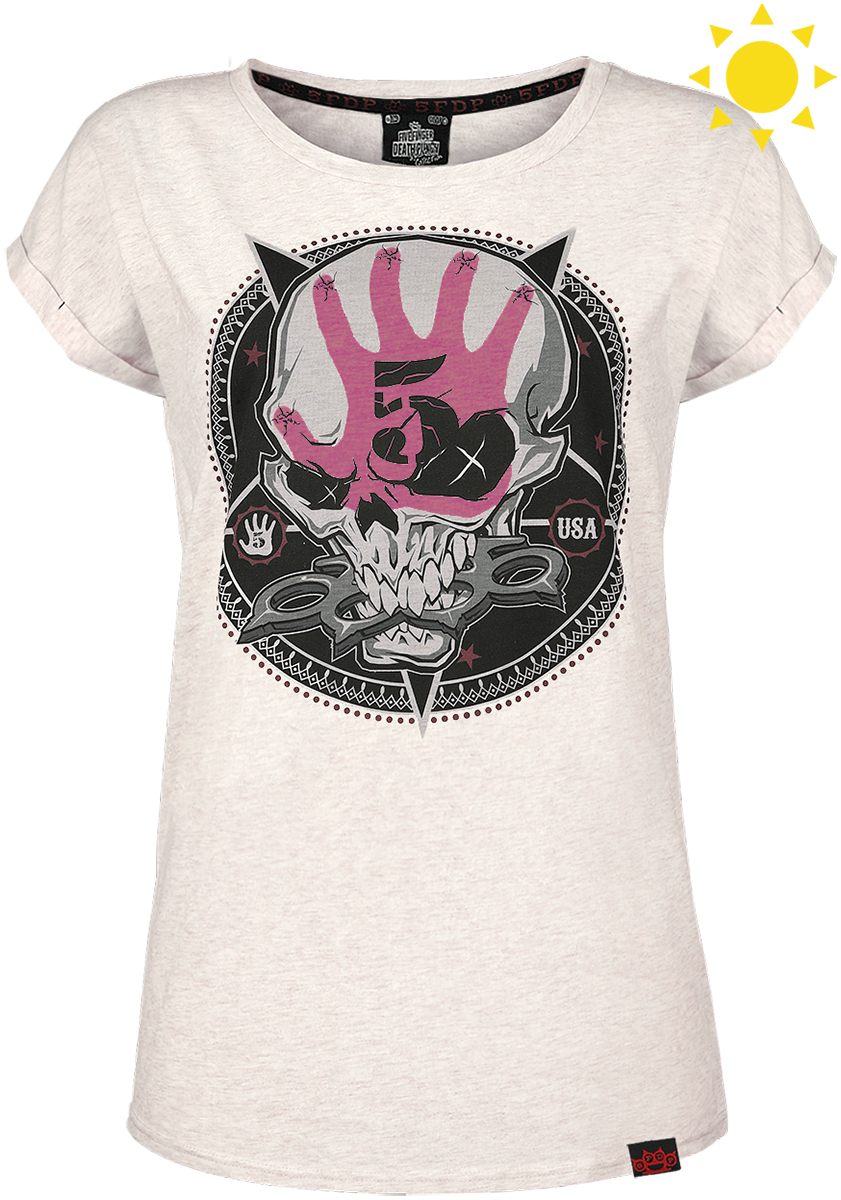 Five Finger Death Punch EMP Signature Collection T-Shirt creme meliert