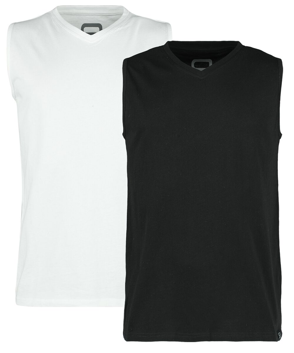 RED by EMP Double Pack Tank-Tops Tank-Top schwarz weiß in XXL