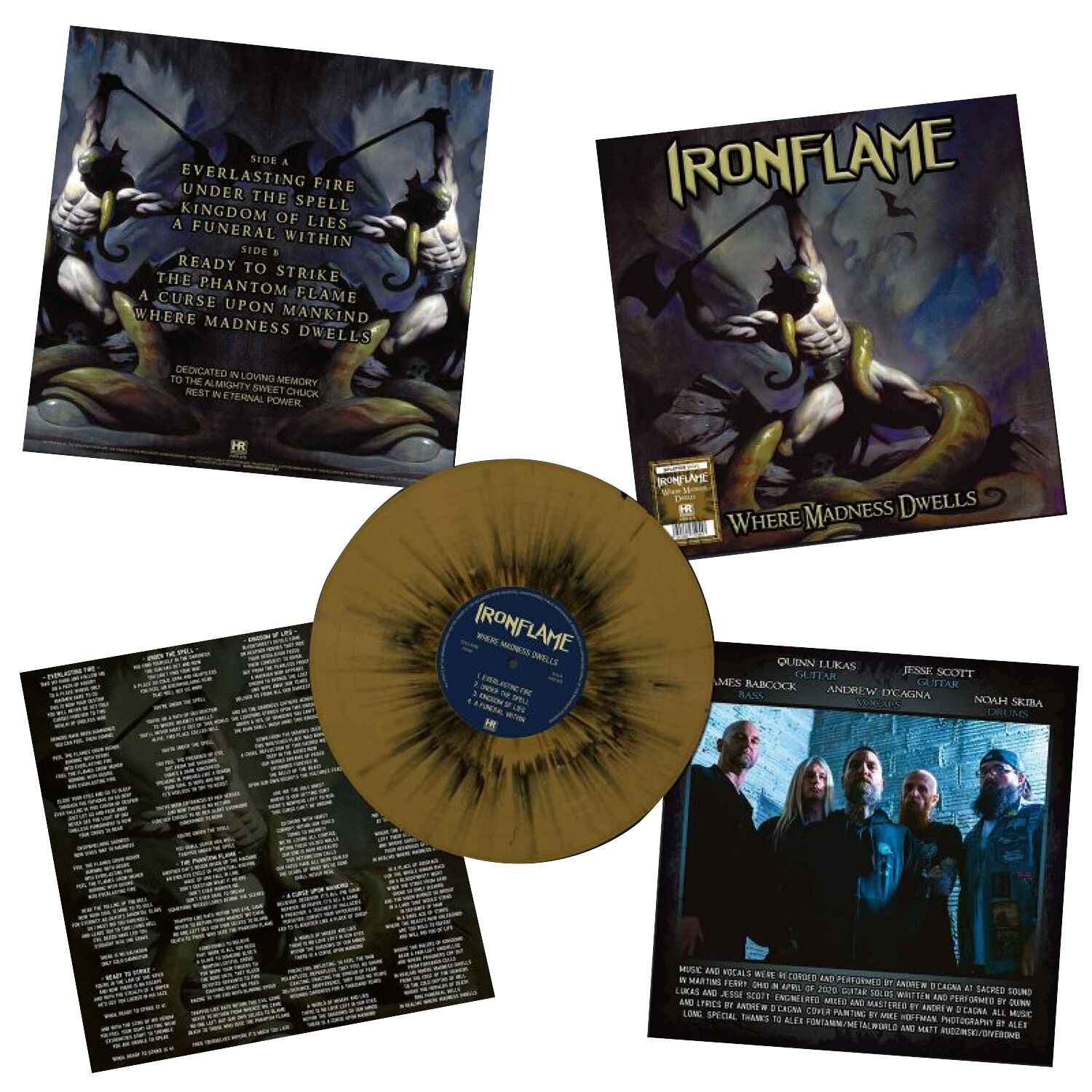 Ironflame Where madness dwells LP splattered