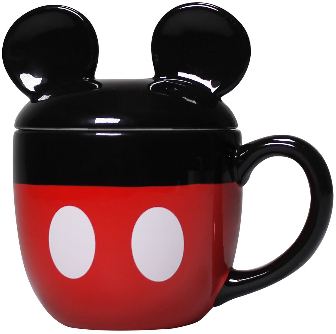 Mickey Mouse - Disney Tasse - Mickey - schwarz/weiß/rot  - Lizenzierter Fanartikel