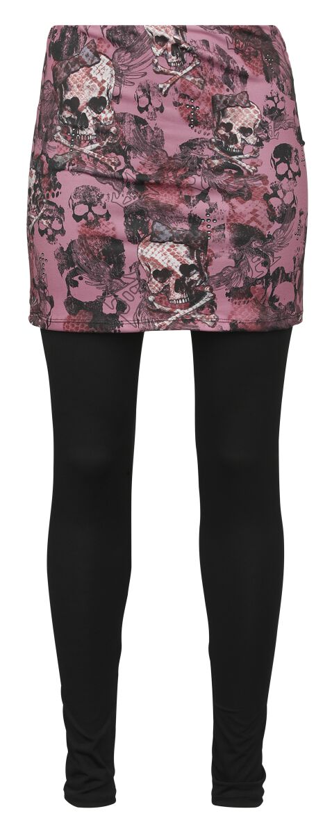 Alchemy England – Gothic Leggings – Vicenza – S bis XXL – für Damen – Größe S – schwarz/pink Alchemy England – Gothic Leggings – Vicenza – S bis XXL – für Damen – Größe S – schwarz/pink