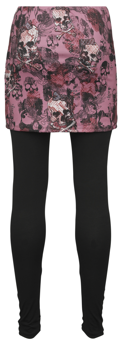 Alchemy England - Gothic Leggings - Vicenza - S bis XXL - für Damen - Größe L - schwarz/pink