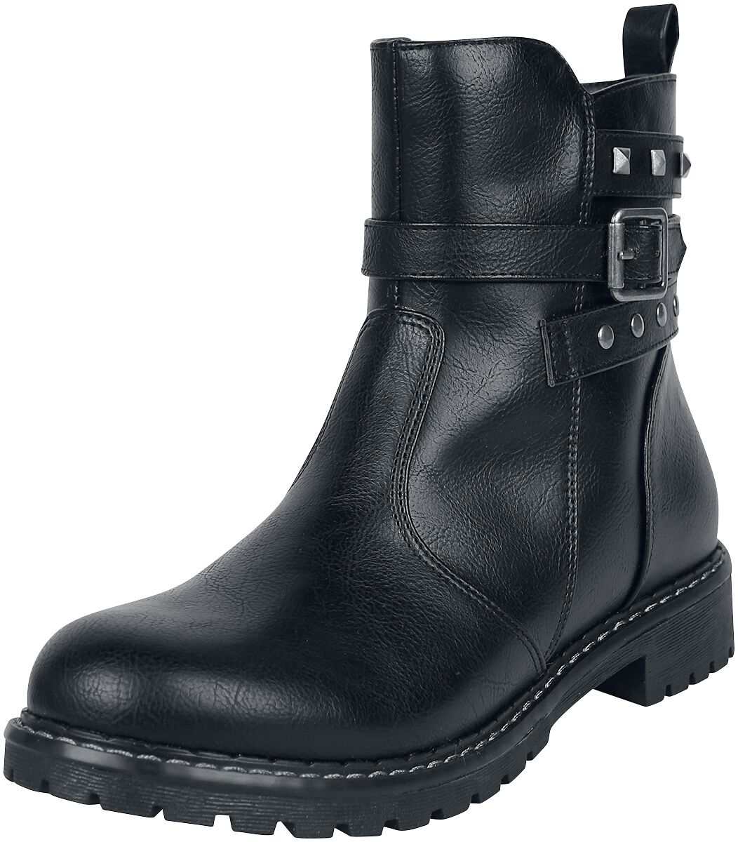 Black Premium by EMP Boots with Studs and Buckles Bikerboot schwarz in EU40