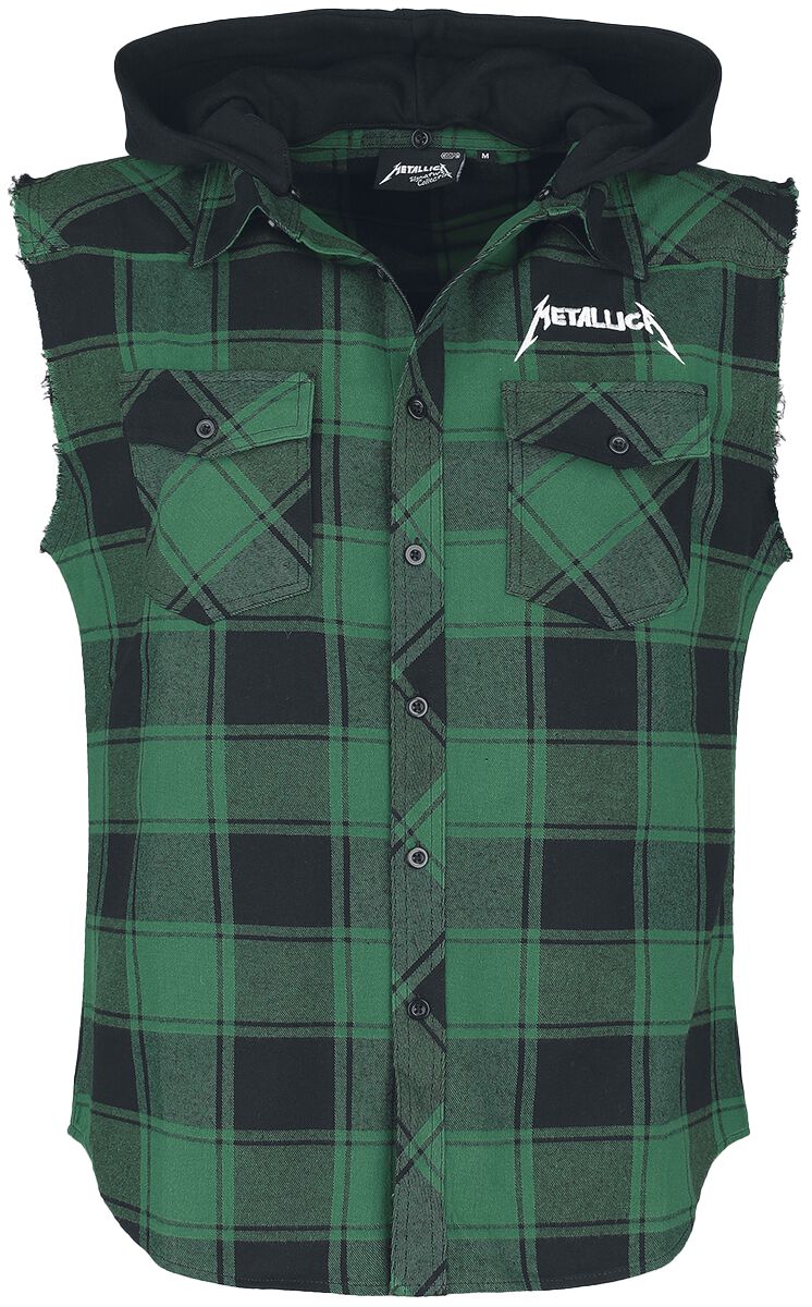 Image of Camicia in flanella di Metallica - EMP Signature Collection - S a 3XL - Uomo - verde/nero