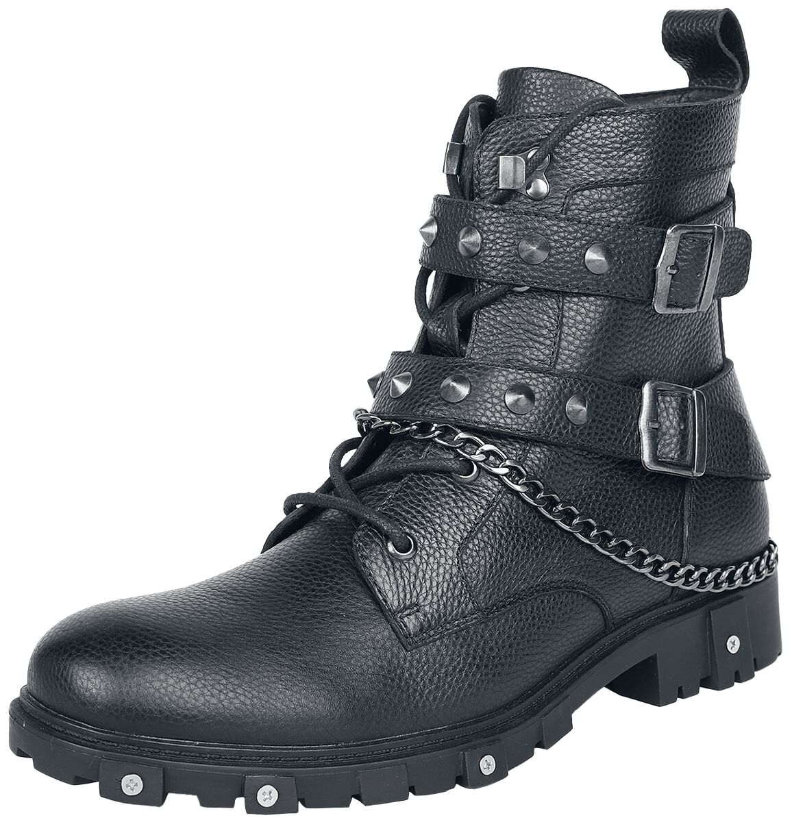 Gothicana by EMP - Gothic Stiefel - Boots with Chains and Buckles - EU41 - für Männer - Größe EU41 - schwarz