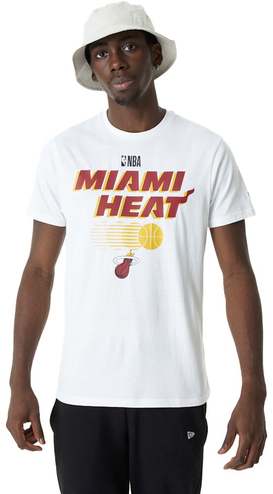 New Era - NBA T-Shirt - Miami Heat Graphic Tee - S bis XL - für Männer - Größe XL - weiß