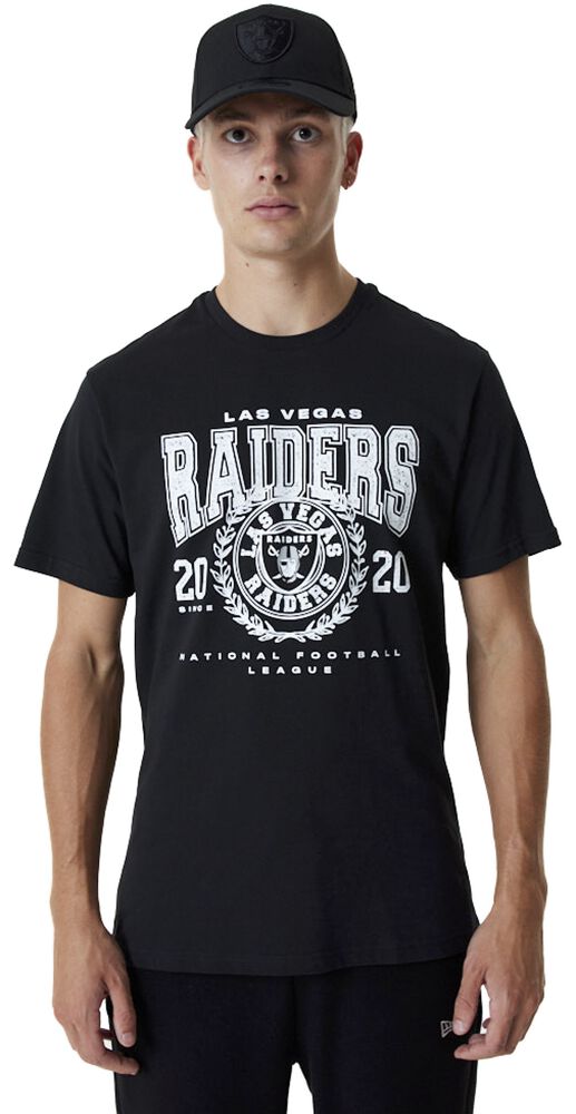 New Era - NFL T-Shirt - Las Vegas Raiders - Graphic Tee - S bis M - für Männer - Größe S - schwarz