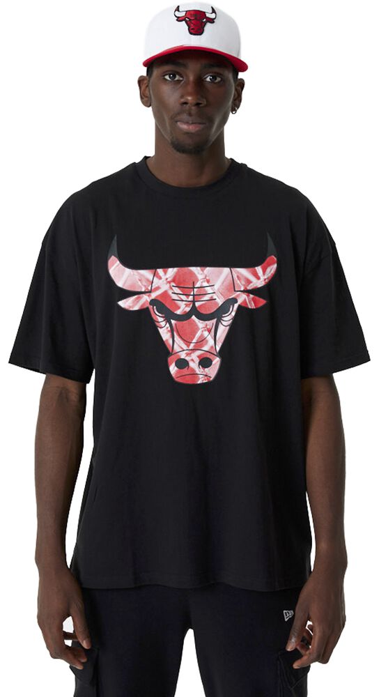 New Era - NBA T-Shirt - Chicago Bulls Logo Tee - S - für Männer - Größe S - schwarz
