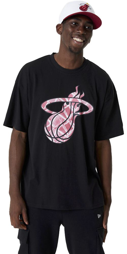 New Era - NBA T-Shirt - Miami Heat Logo Tee - S bis XL - für Männer - Größe S - schwarz