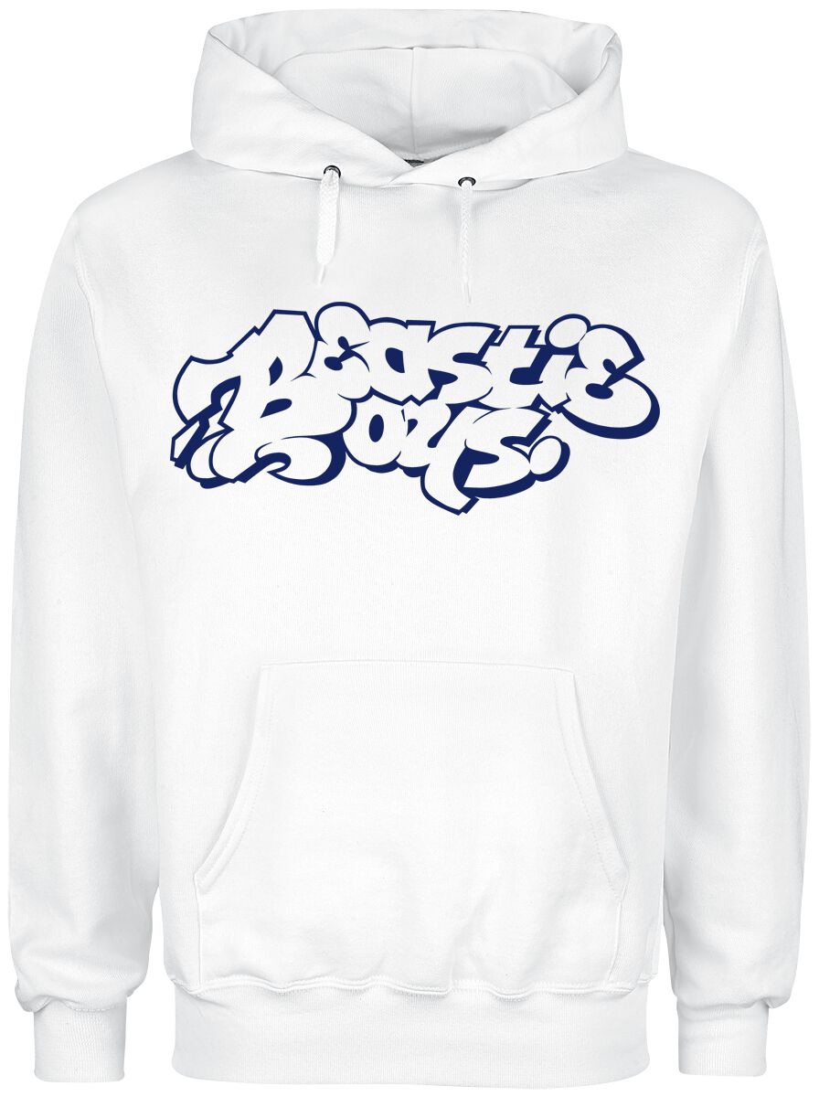 Levně Beastie Boys Graffiti Logo Mikina s kapucí bílá