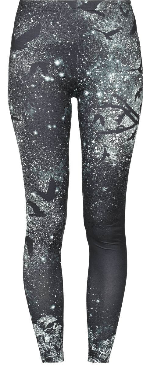 Image of Leggings di Black Premium by EMP - leggings with sky and raven - S a XXL - Donna - nero
