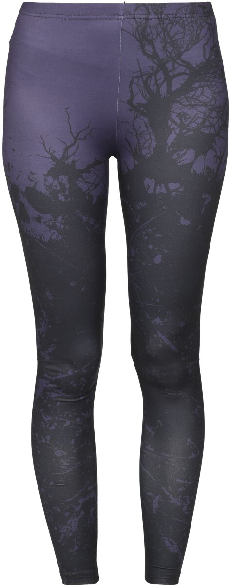 Image of Leggings di Black Premium by EMP - leggings with all over print - S a XXL - Donna - nero/viola