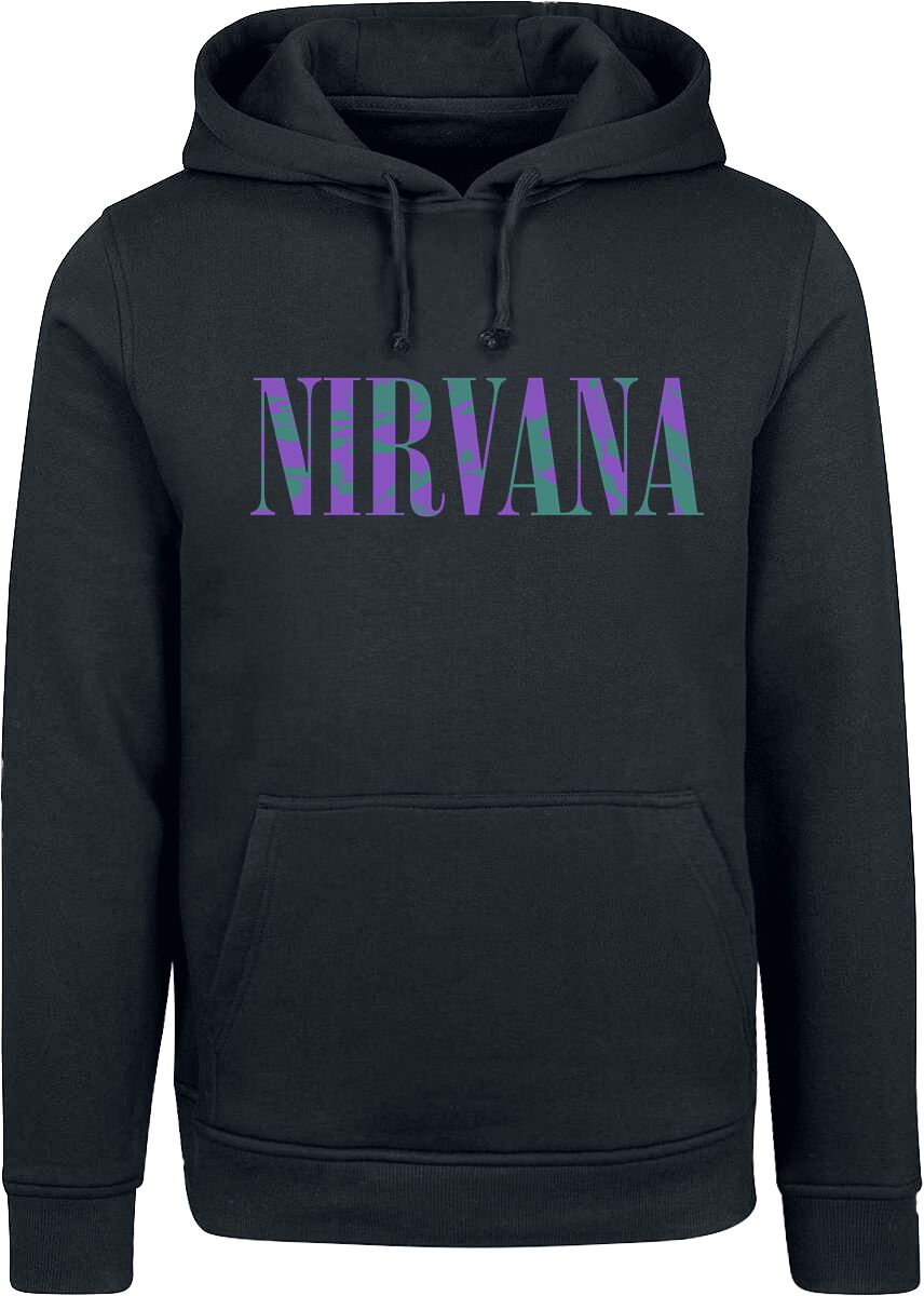 Nirvana Sliver Kapuzenpullover schwarz in XL