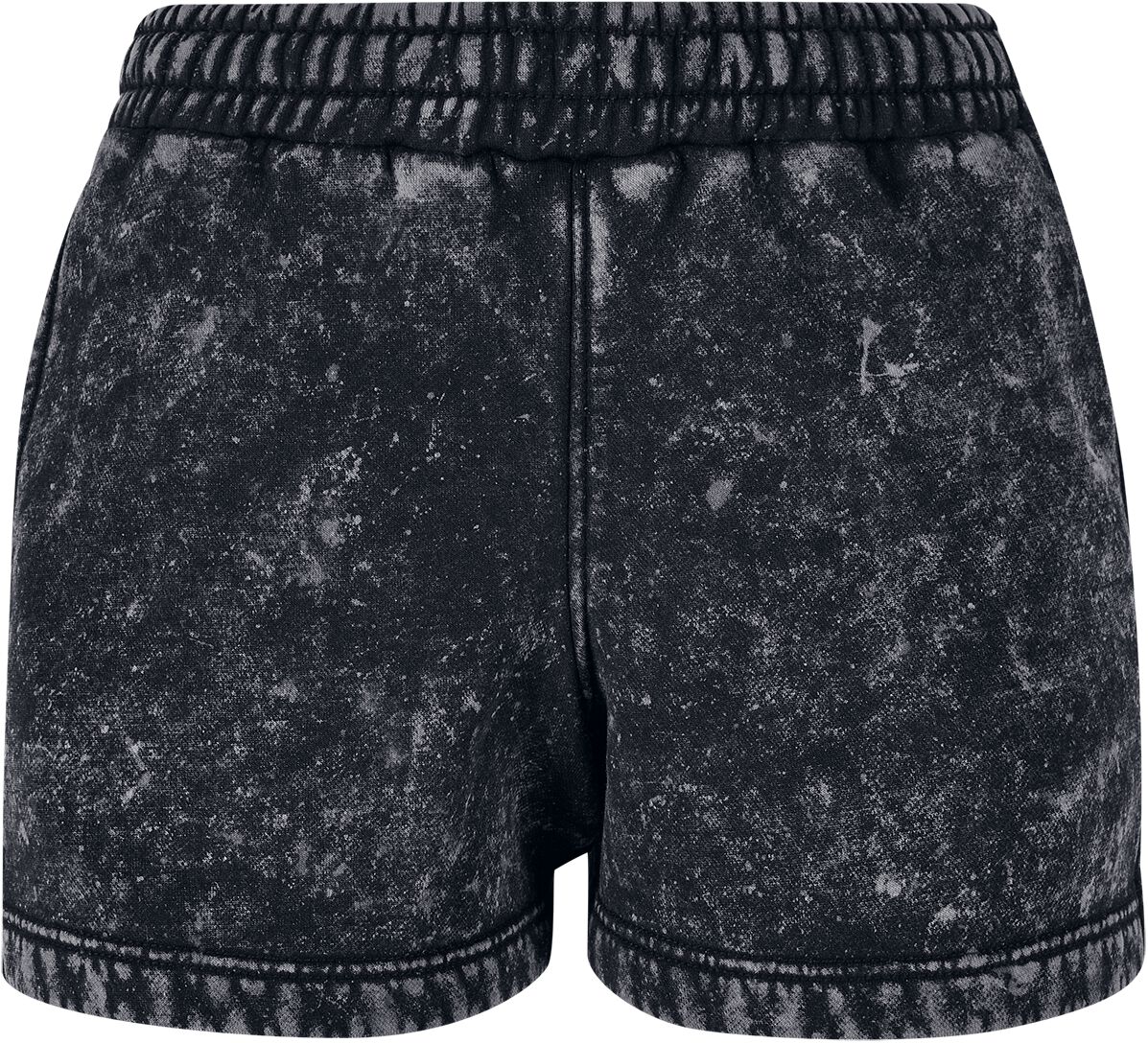Image of Shorts di Urban Classics - Ladies’ towel-washed leisurewear shorts - S - Donna - nero