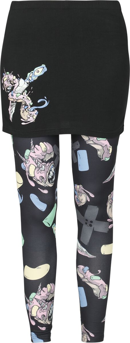 Image of Leggings di RED by EMP - leggings with monster doughnut print - S a XXL - Donna - nero