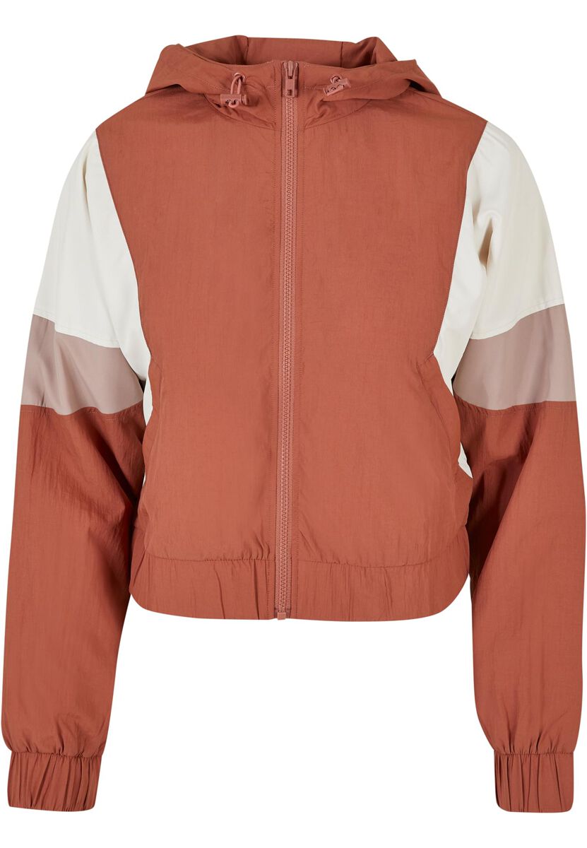 Urban Classics Ladies Short 3-Tone Crinkle Jacket Trainingsjacke multicolor in XS