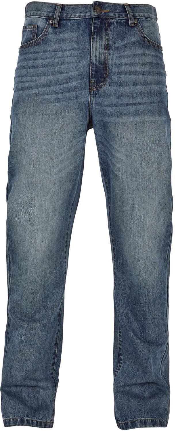 Urban Classics Jeans - Flared Jeans - W30L33 bis W34L34 - für Männer - Größe W34L34 - blau