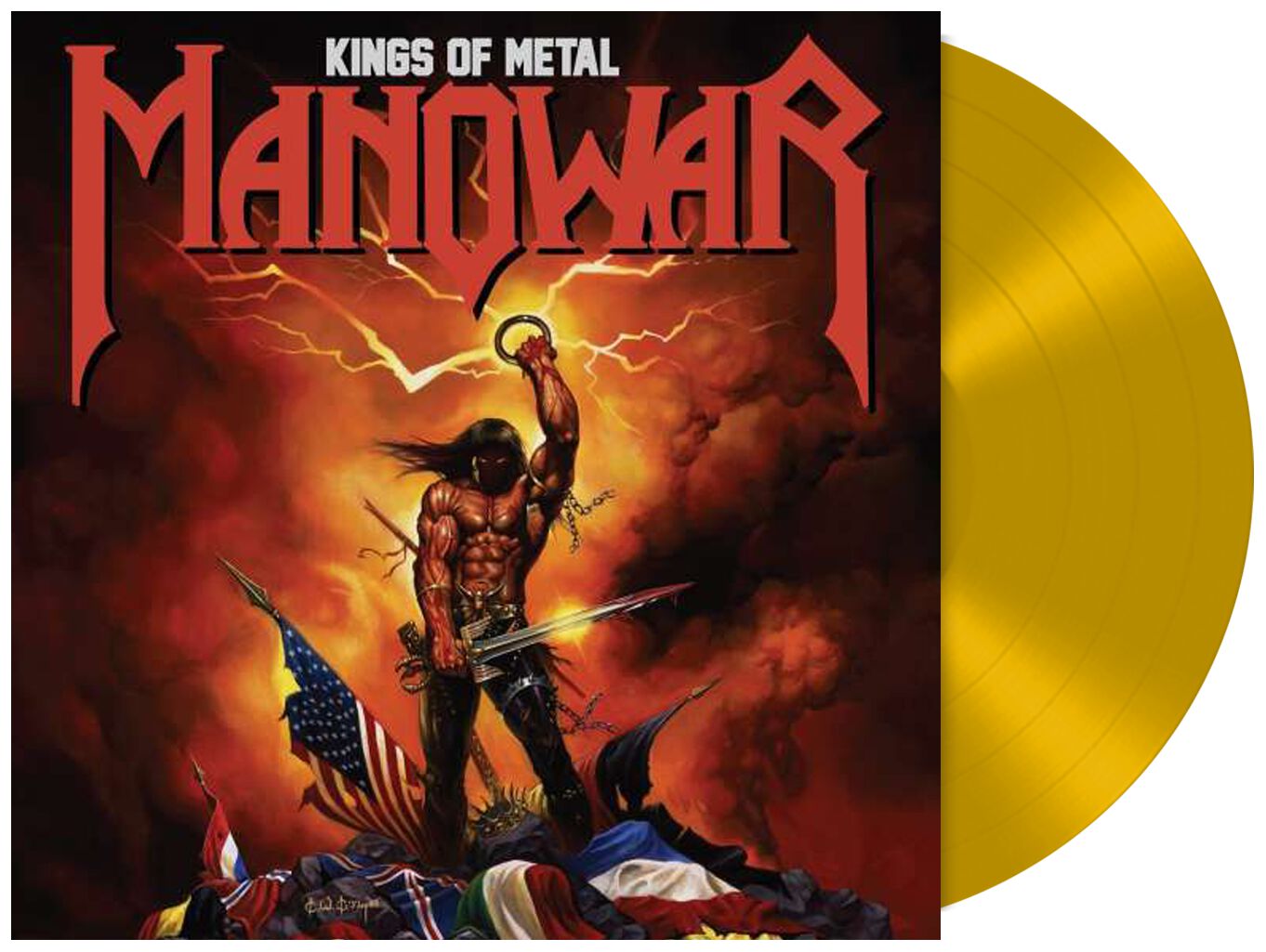 Manowar Kings of Metal LP goldfarben