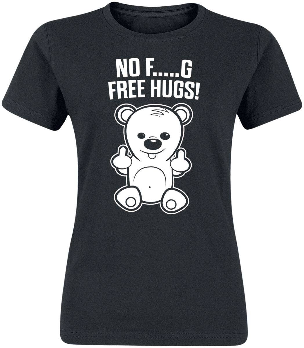 Sprüche No Free Hugs T-Shirt schwarz