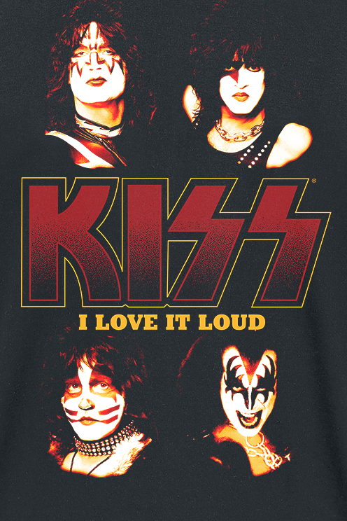 Kiss I Love It Loud T-Shirt schwarz