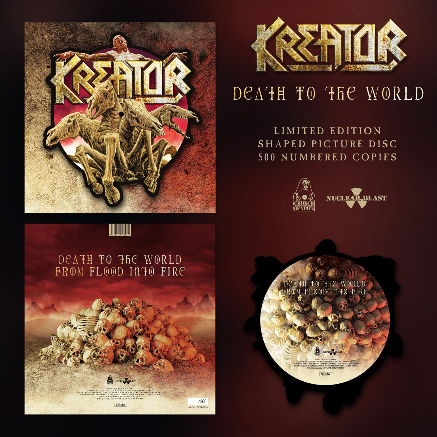 Kreator Death to the world LP farbig