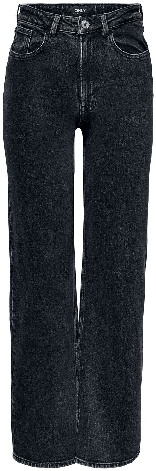 Image of Jeans di Only - Juicy HW wide leg - W25L32 a W27L32 - Donna - nero