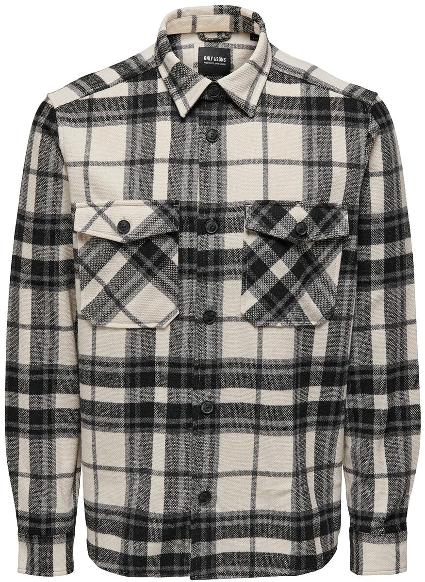 ONLY and SONS ONSMilo OVR Check LS Shirt Langarmhemd multicolor in L
