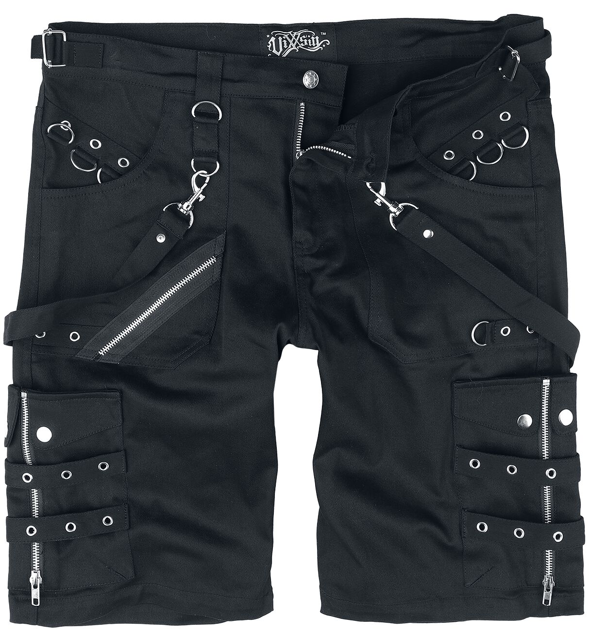 Vixxsin - Gothic Short - Edham Shorts - 30 bis 38 - für Männer - Größe 32 - schwarz