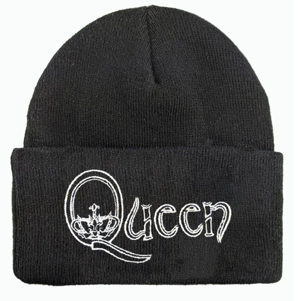 Image of Beanie di Queen - Amplified Collection - Silver Lurex Crown Q Beanie - Unisex - nero