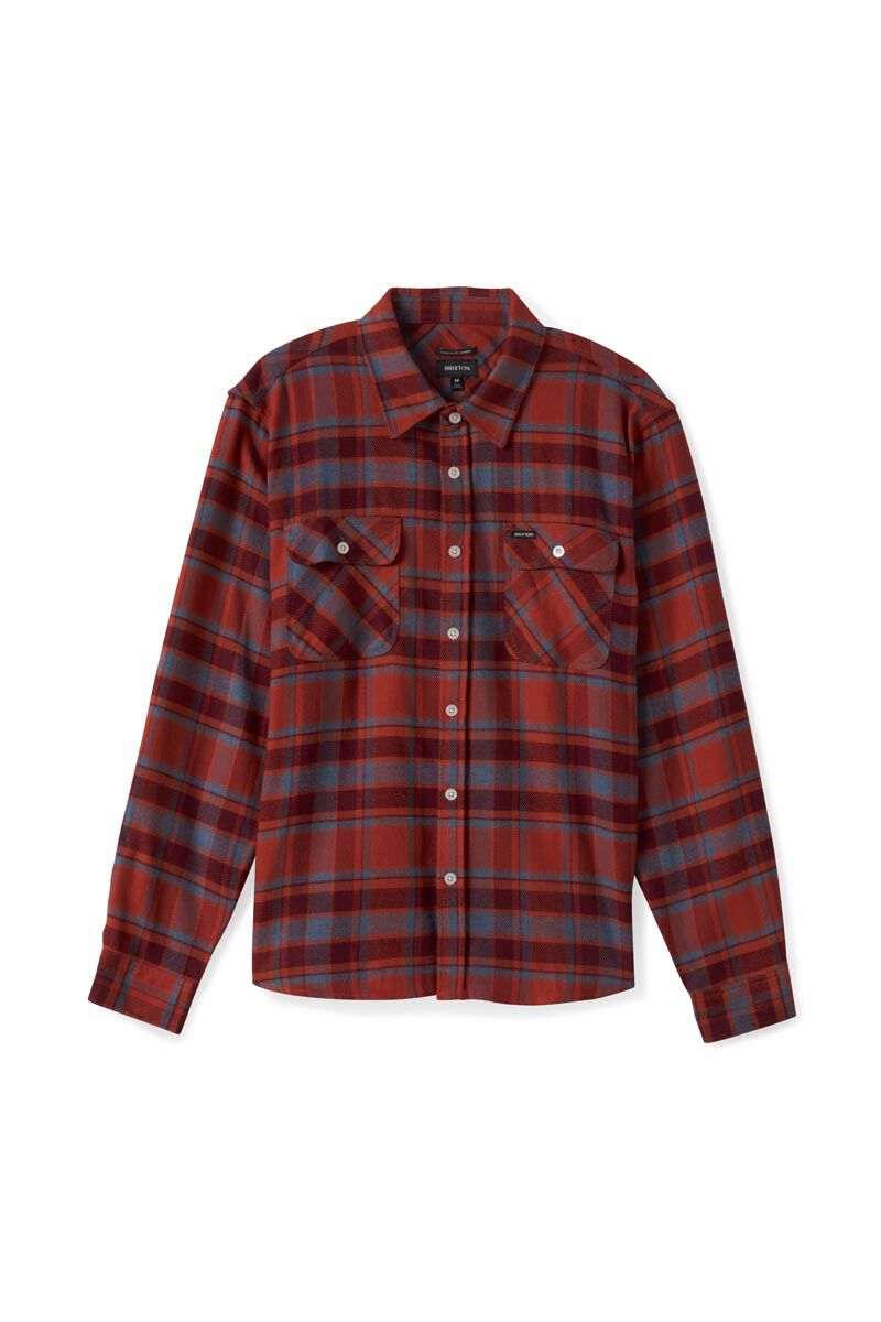 Brixton Bowery Flannel Flanellhemd rot in XL