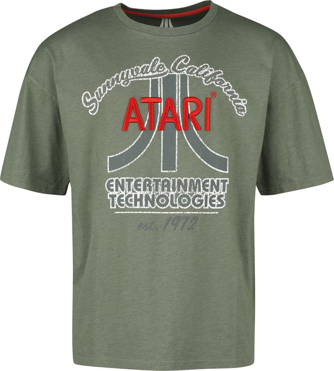 Atari Vintage Logo T-Shirt oliv in XXL