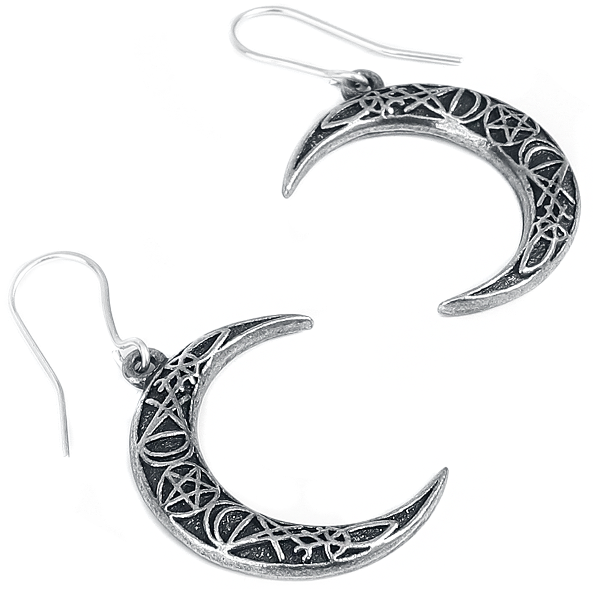Alchemy Gothic - Gothic Ohrring - A Pact with a Prince - für Damen - schwarz/silberfarben