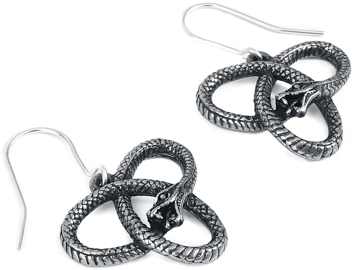 Alchemy Gothic Ohrring - Eve's Triquetra - für Damen - schwarz/silberfarben