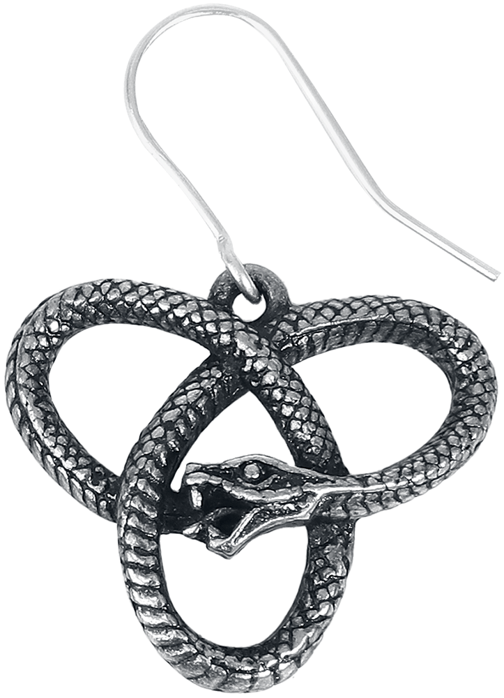 Alchemy Gothic Eve's Triquetra Ohrring schwarz silberfarben