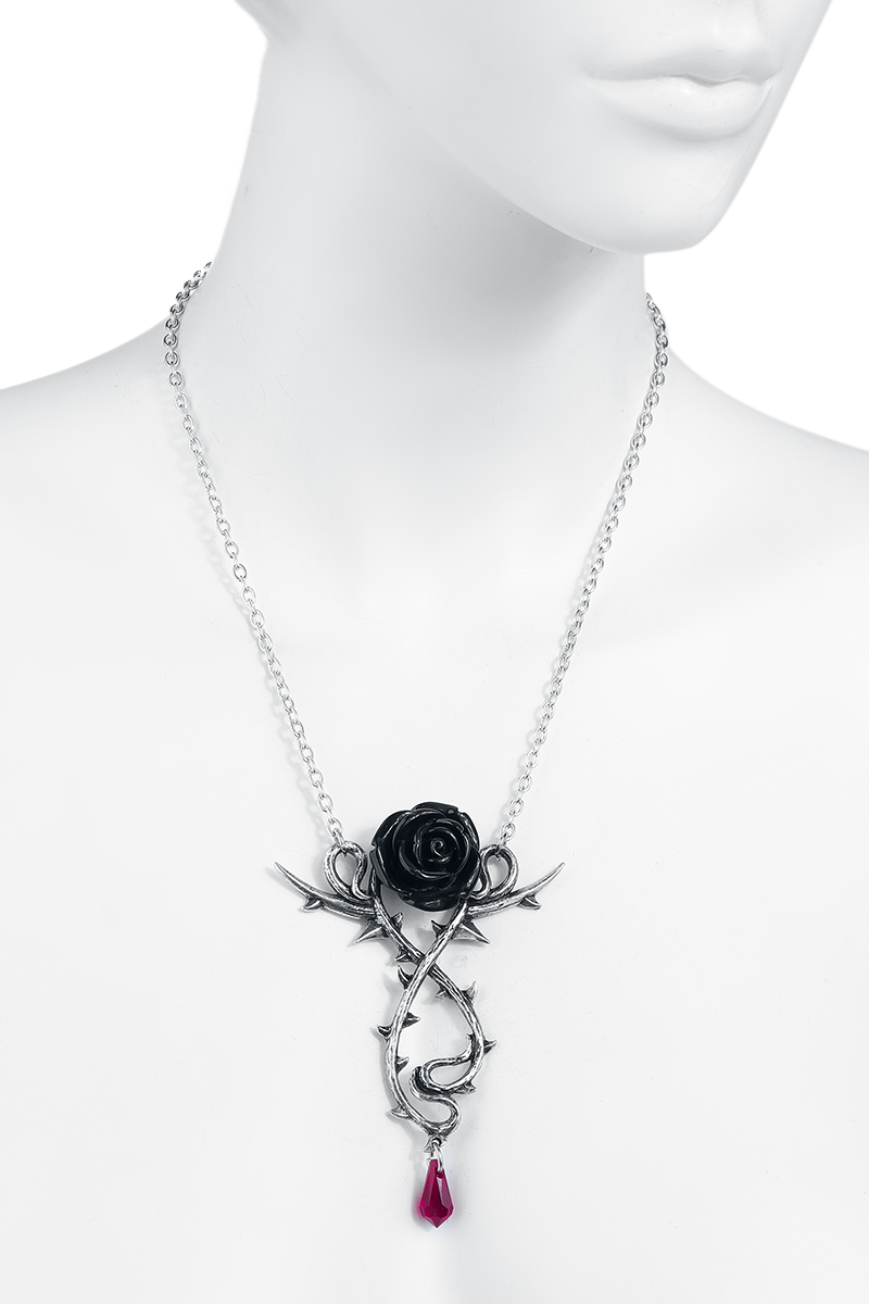 Alchemy Gothic Carpathian Rose Halskette silberfarben