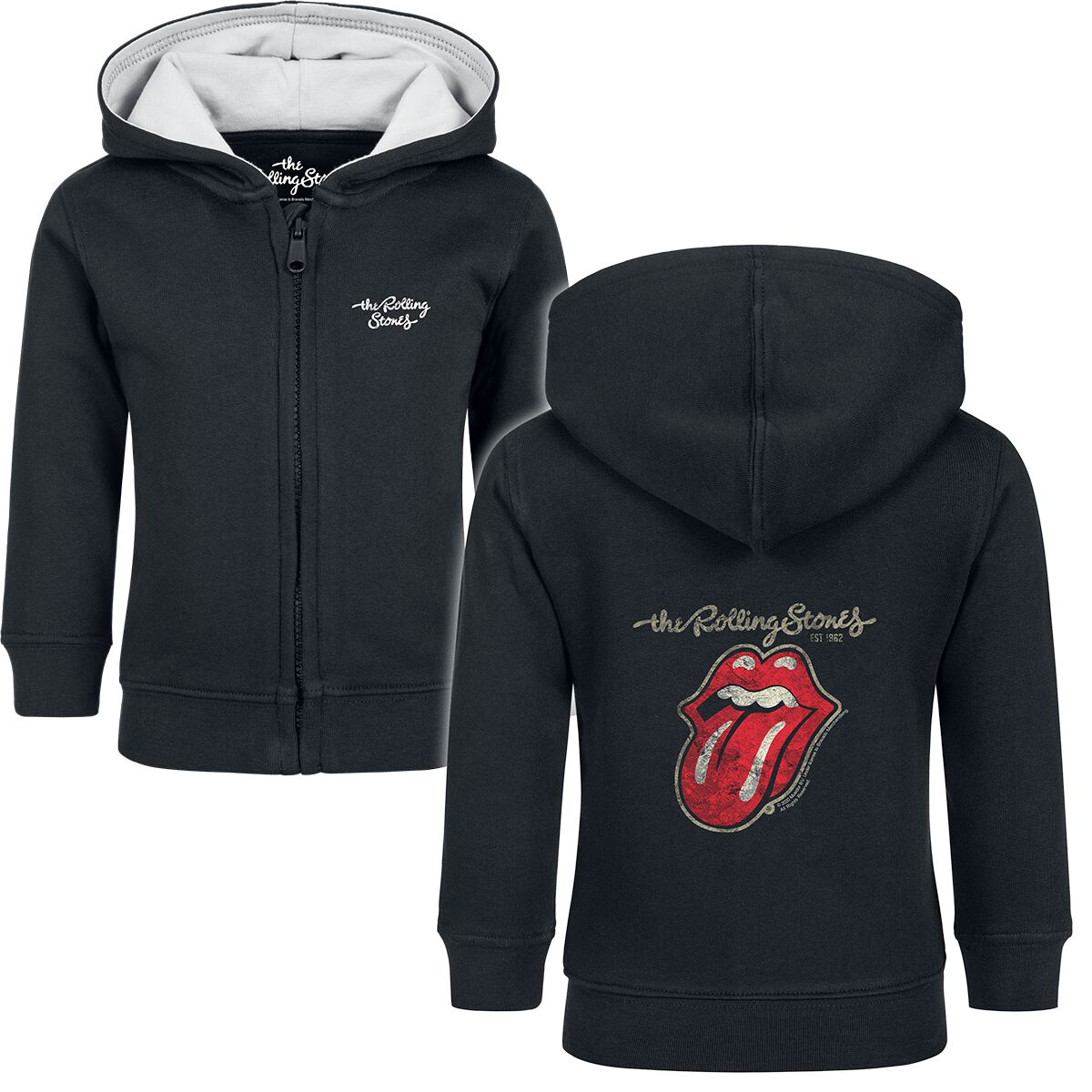 Vestes à capuches pour bébés de The Rolling Stones - Metal-Kids - Classic Tongue - 80/86 - pour fill