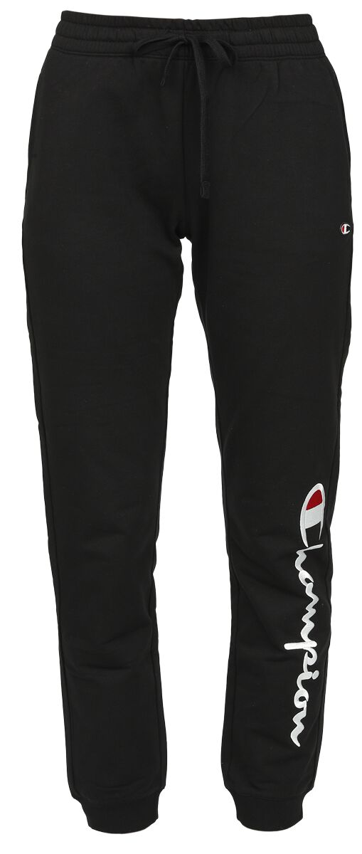 Levně Champion Kalhoty s vroubkovanými manžetami Dámské kalhoty černá
