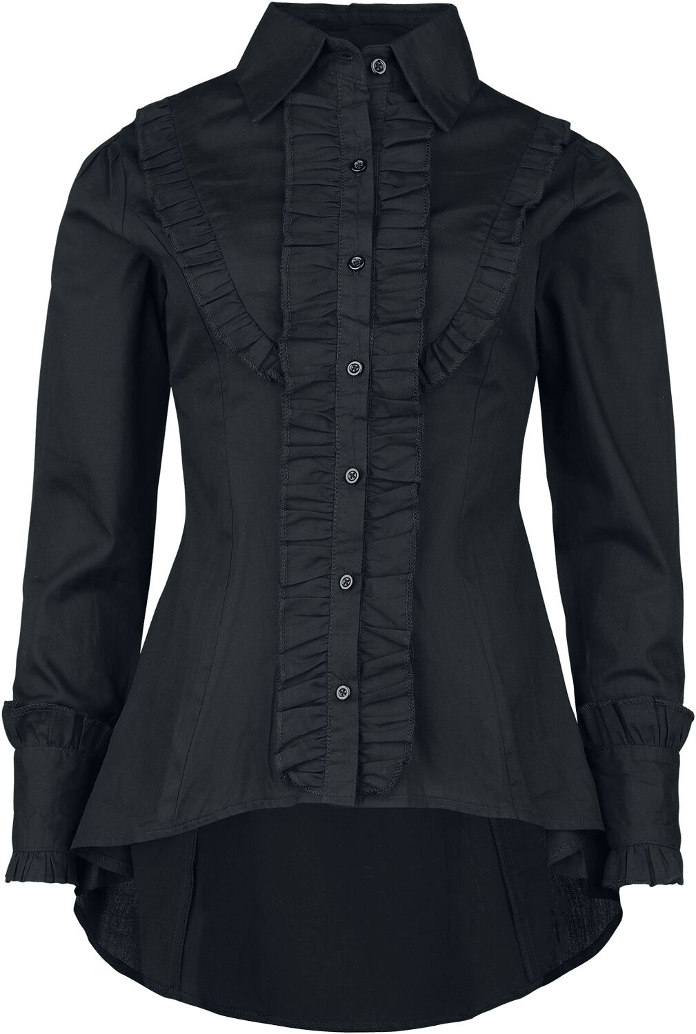 Poizen Industries – Gothic Langarmhemd – Thora Shirt – XS bis S – für Damen – Größe XS – schwarz Poizen Industries – Gothic Langarmhemd – Thora Shirt – XS bis S – für Damen – Größe XS – schwarz