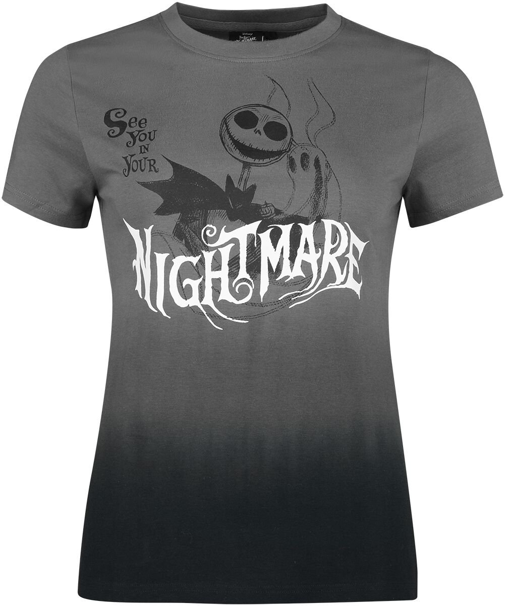The Nightmare Before Christmas – Disney T-Shirt – See You – S bis XXL – für Damen – Größe L – multicolor  – Lizenzierter Fanartikel