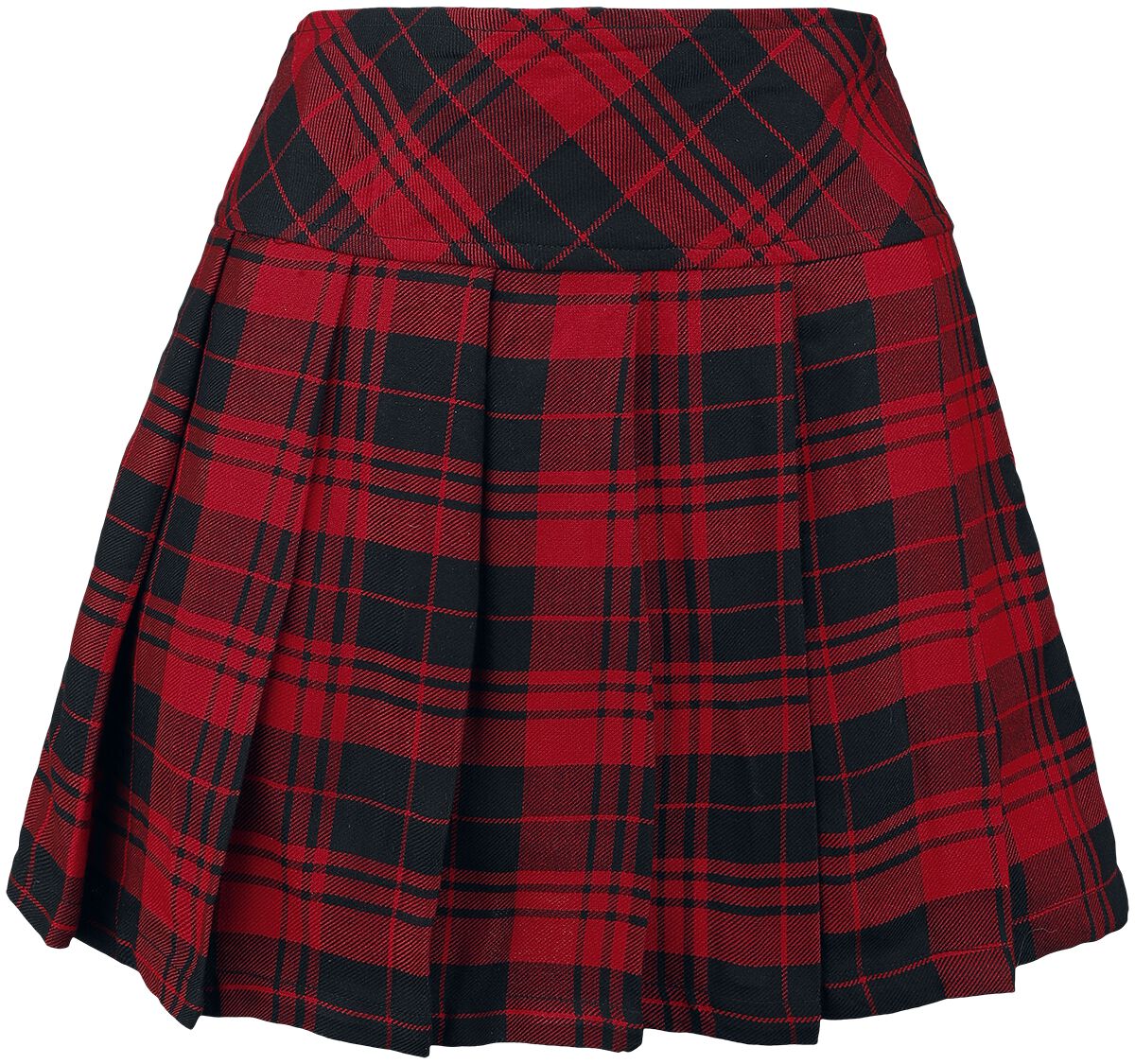 Heartless - Gothic Kurzer Rock - Zorya Skirt - XS bis XXL - für Damen - Größe XL - rot/schwarz