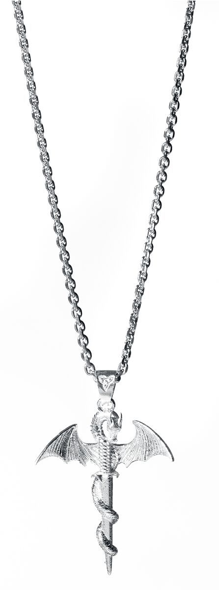 Cloud Factory Anhänger – Sword Dragon – silberfarben