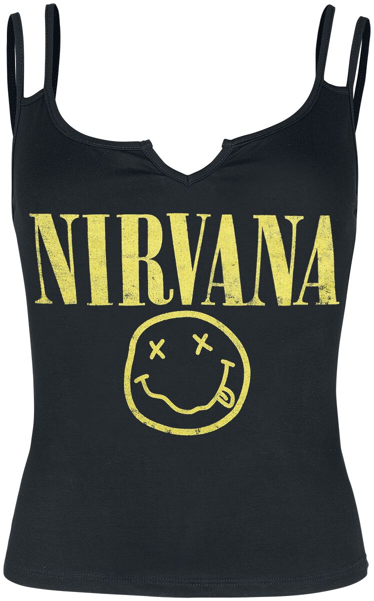 Nirvana Smiley Venus Top schwarz in XL