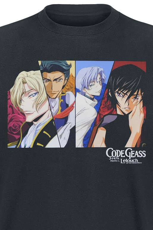Code Geass Group Squares T-Shirt schwarz