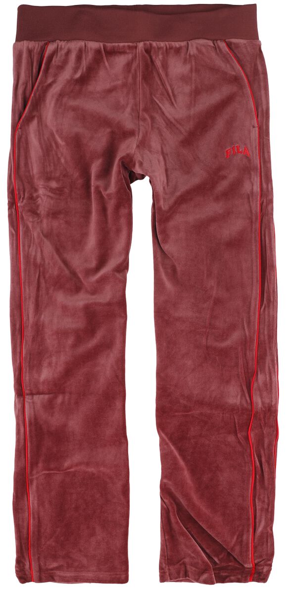 Image of Pantaloni tuta di Fila - TEGAL velvet tracksuit bottoms - S a XXL - Uomo - rosso scuro